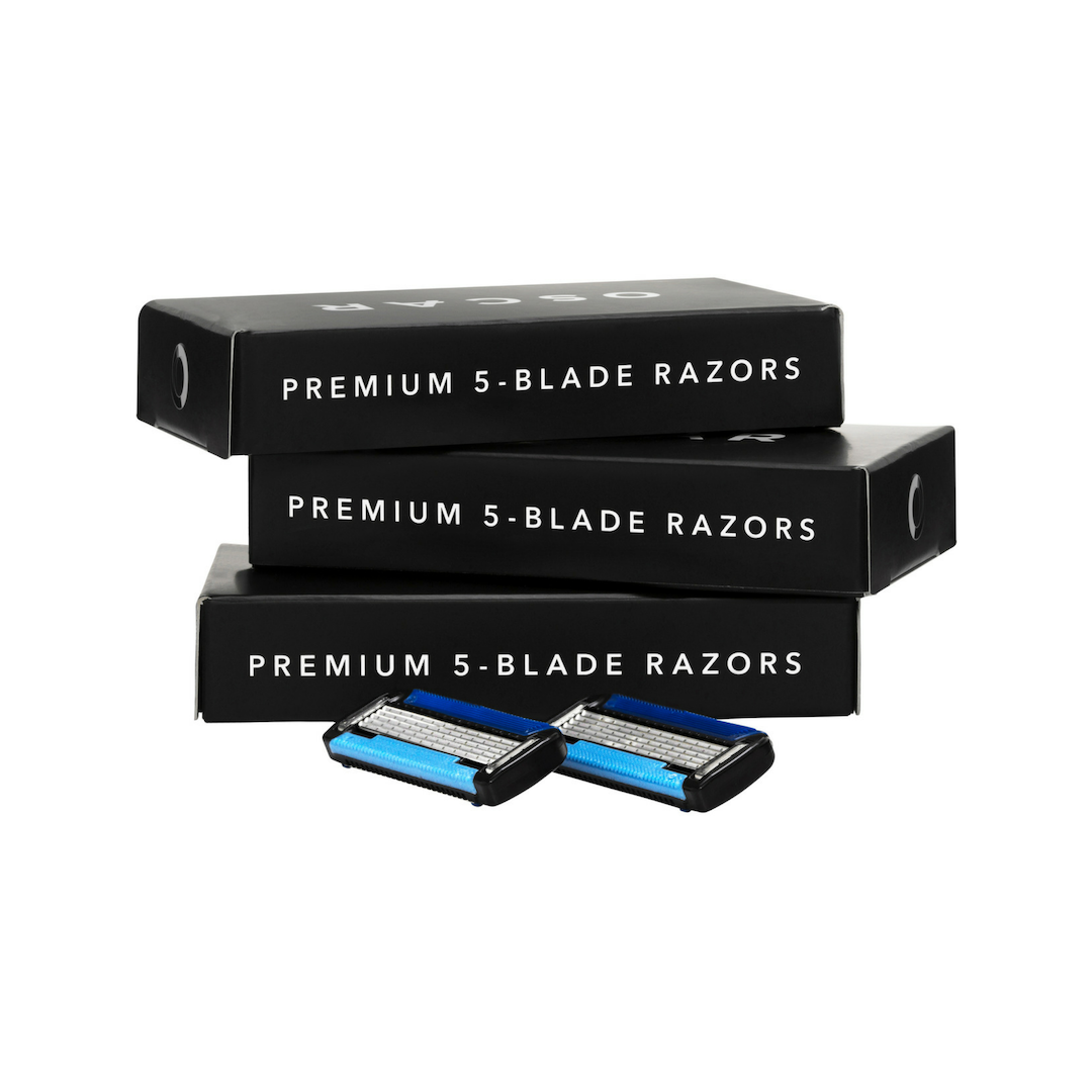 OSCAR RAZOR Refill Packs containing 12 razor cartridges in total